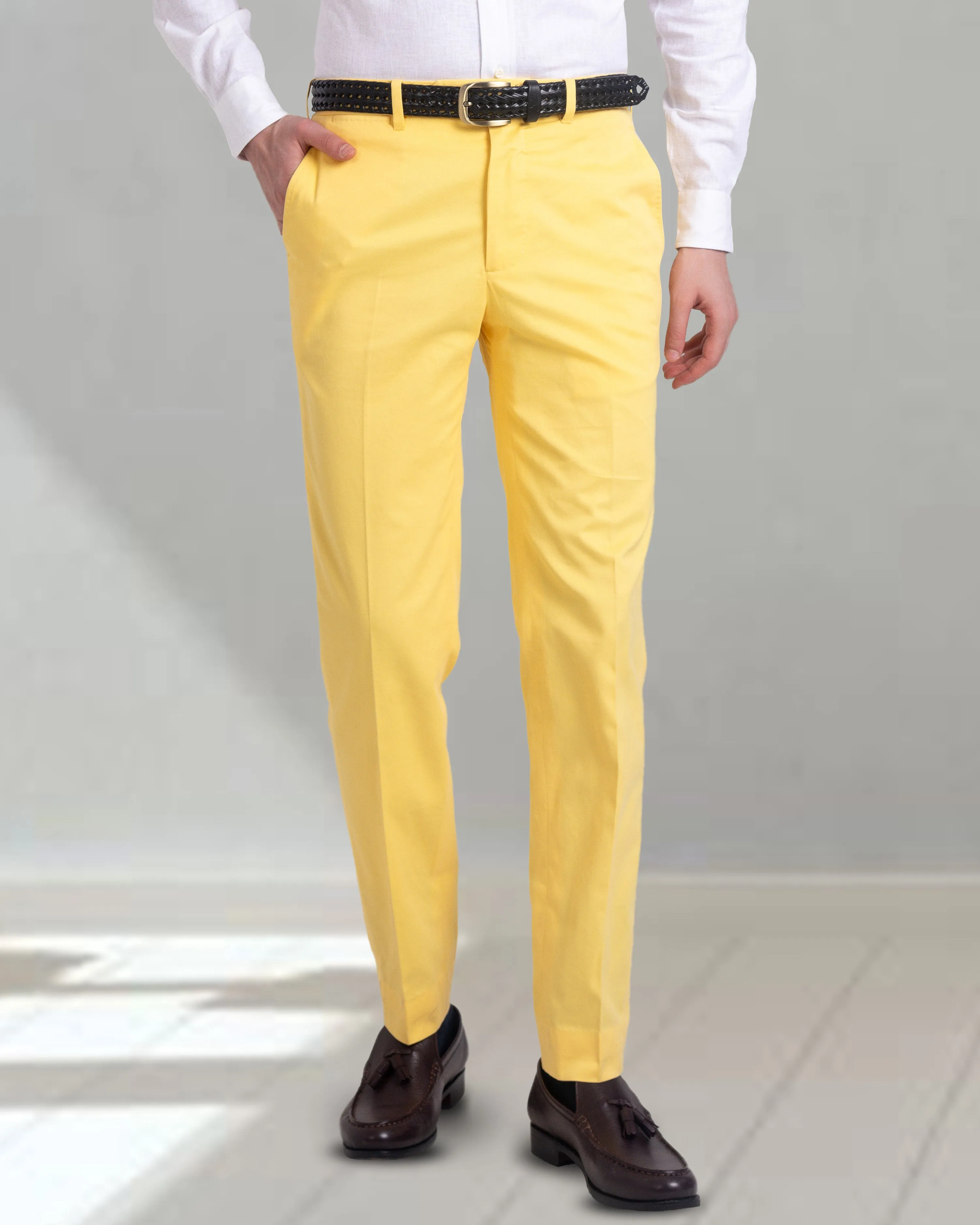 Dugdale Cotton:Yellow Plain UVProtectionCoating Casual Comfort Wear