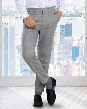 Tear Resistant Fabric Recycled Polyester Grey Wool Chino