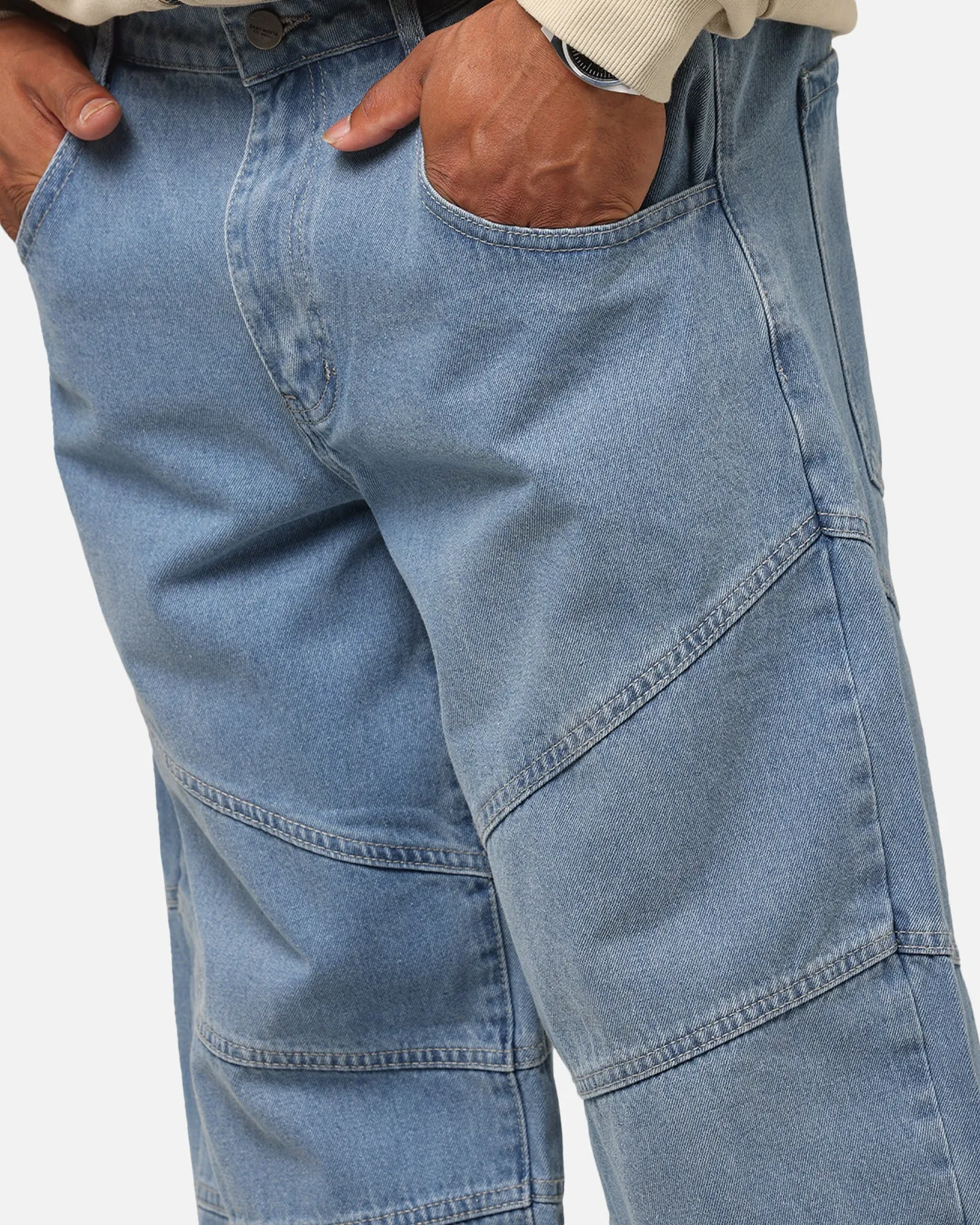 Reliable Fit Spring Mood Office Wear Minimalist Saint Morta Amplus Armoury Jeans Mid Blue