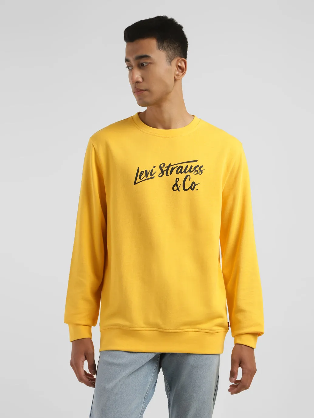 Men's Brand Logo Crew Neck Sweatshirt Masquerade wear Bat like