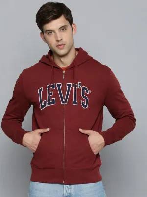Men's Brand Logo Hooded Sweatshirt Wool blend Non Fading Coloration