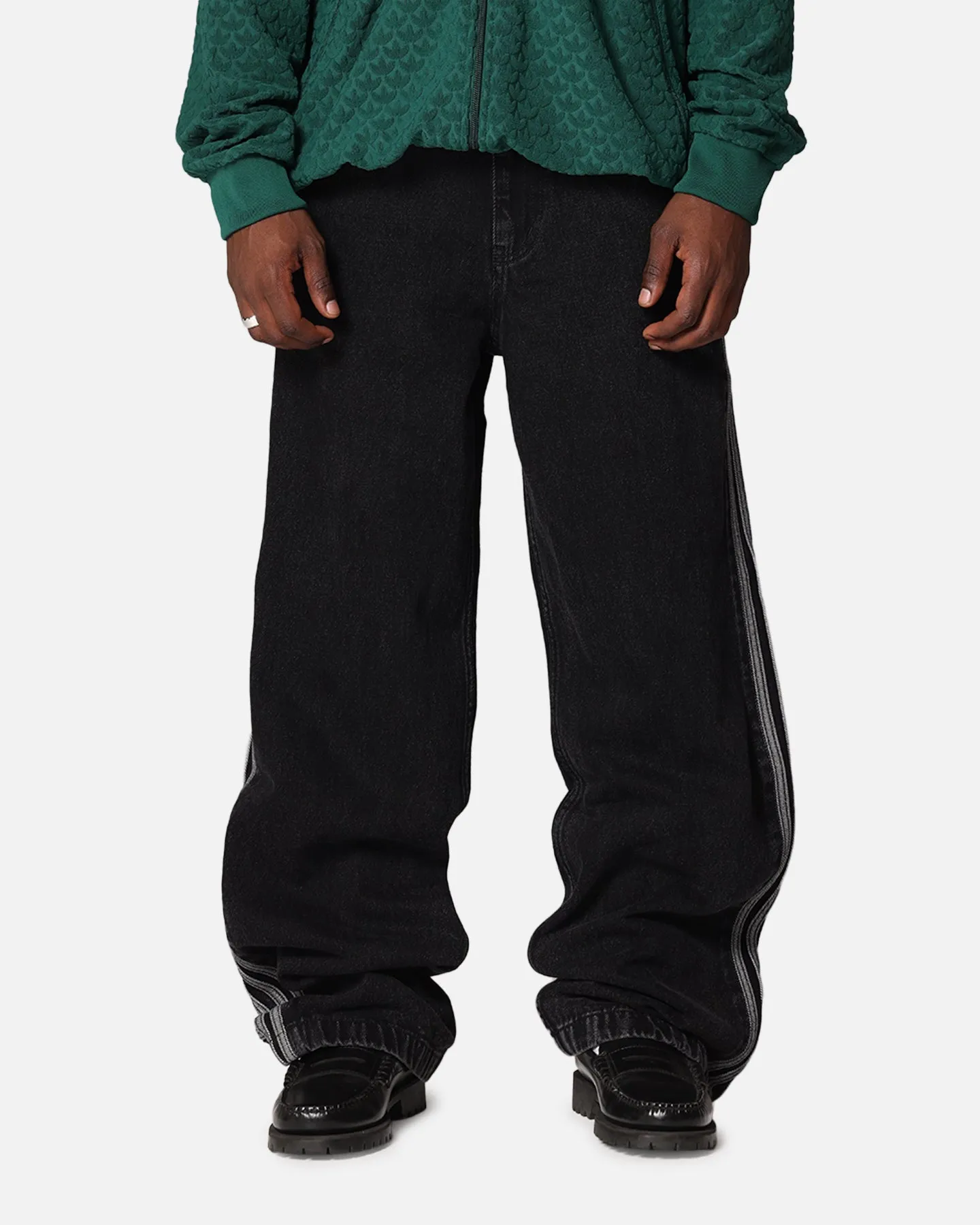 Adidas Adicolor Denim Firebird Pants True Black Minimalist Style Holiday Vibes Weekend Warrior