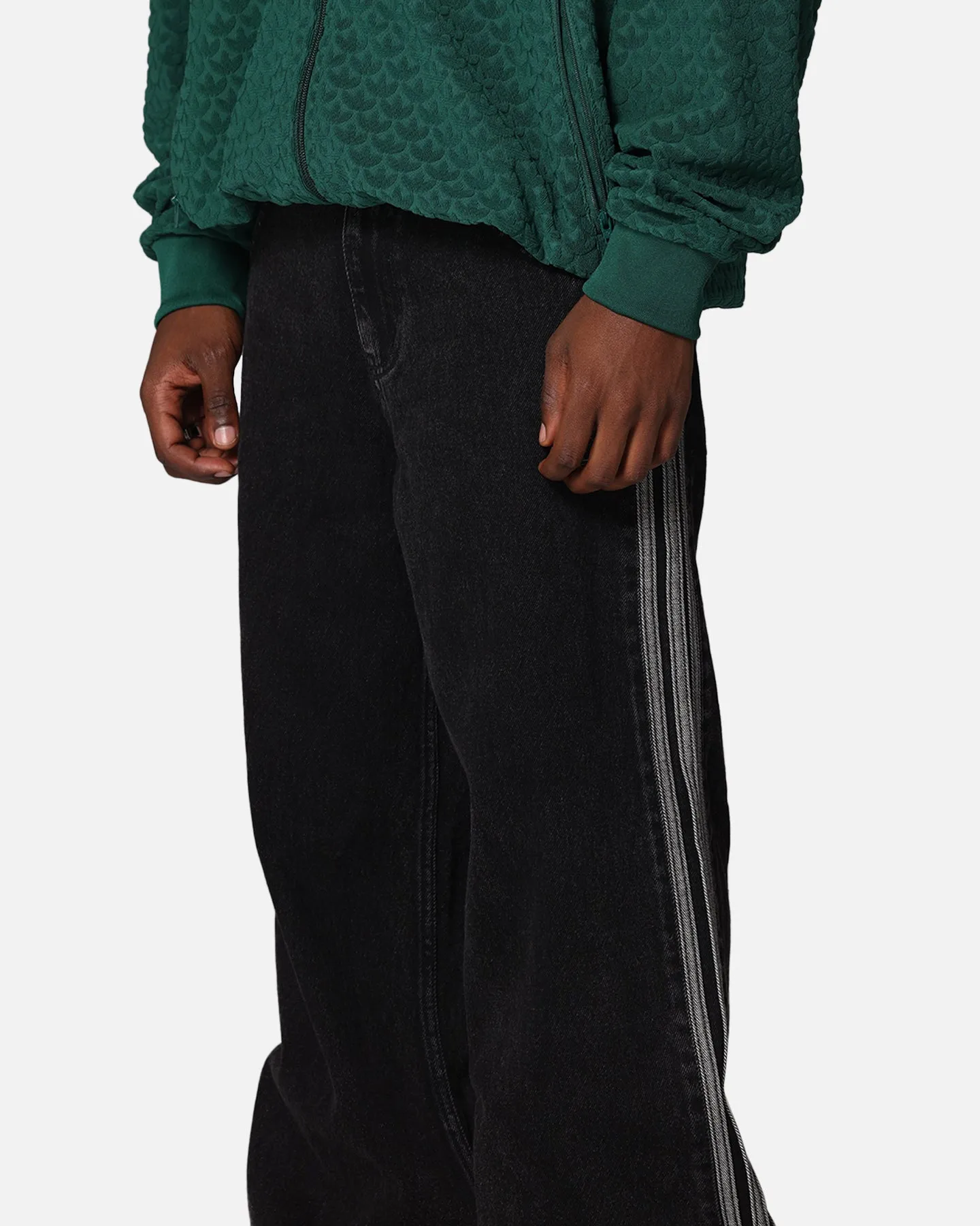 Adidas Adicolor Denim Firebird Pants True Black Streetwear Fan Minimalist Style