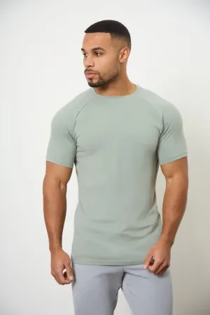 skinny but not tight Athletic Fit T-Shirt in Sage