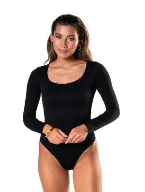 Clean Slim Long Sleeve Thong Bodysuit