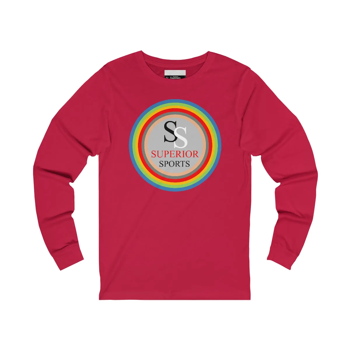 Men Long Sleeve Colorful Circles SS Tee Daily Style AntiPillingTreatment