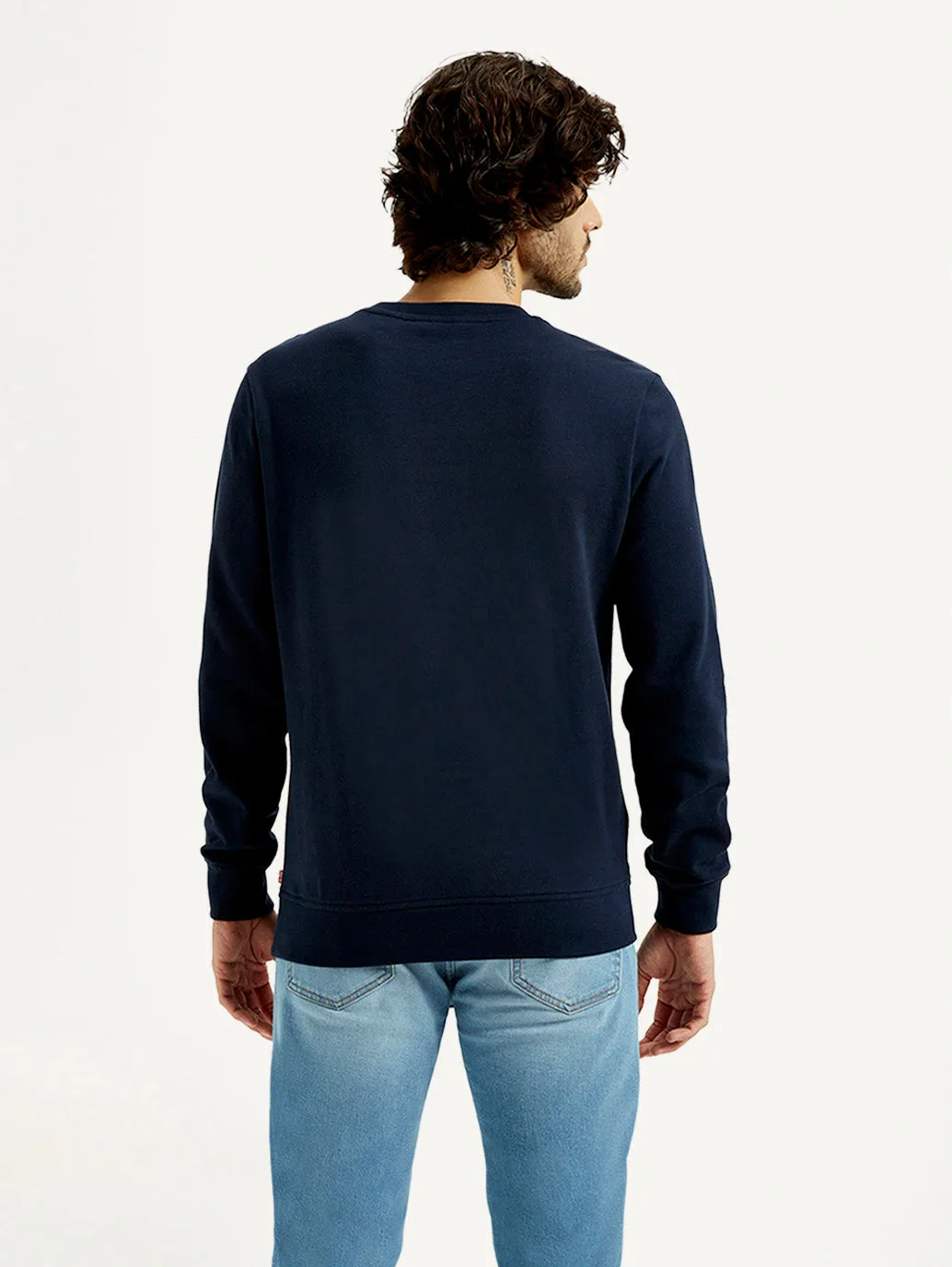 Men's Printed Round Neck Sweatshirt Coffee Run
