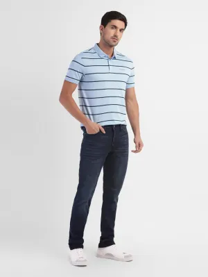 Men's Striped Polo T-shirt Slim Fit Style Tailored Silhouette