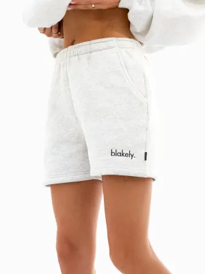 Sami Jogger Shorts - Marl White Comfy Feel