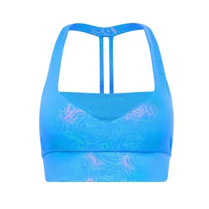 Beauty Sleep Princess Sports Bra - Blue Post-workout recovery Fringed edges seams
