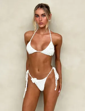 Laser Cut Edging Tension Control System MELIORA BIKINI BOTTOM - WHITE