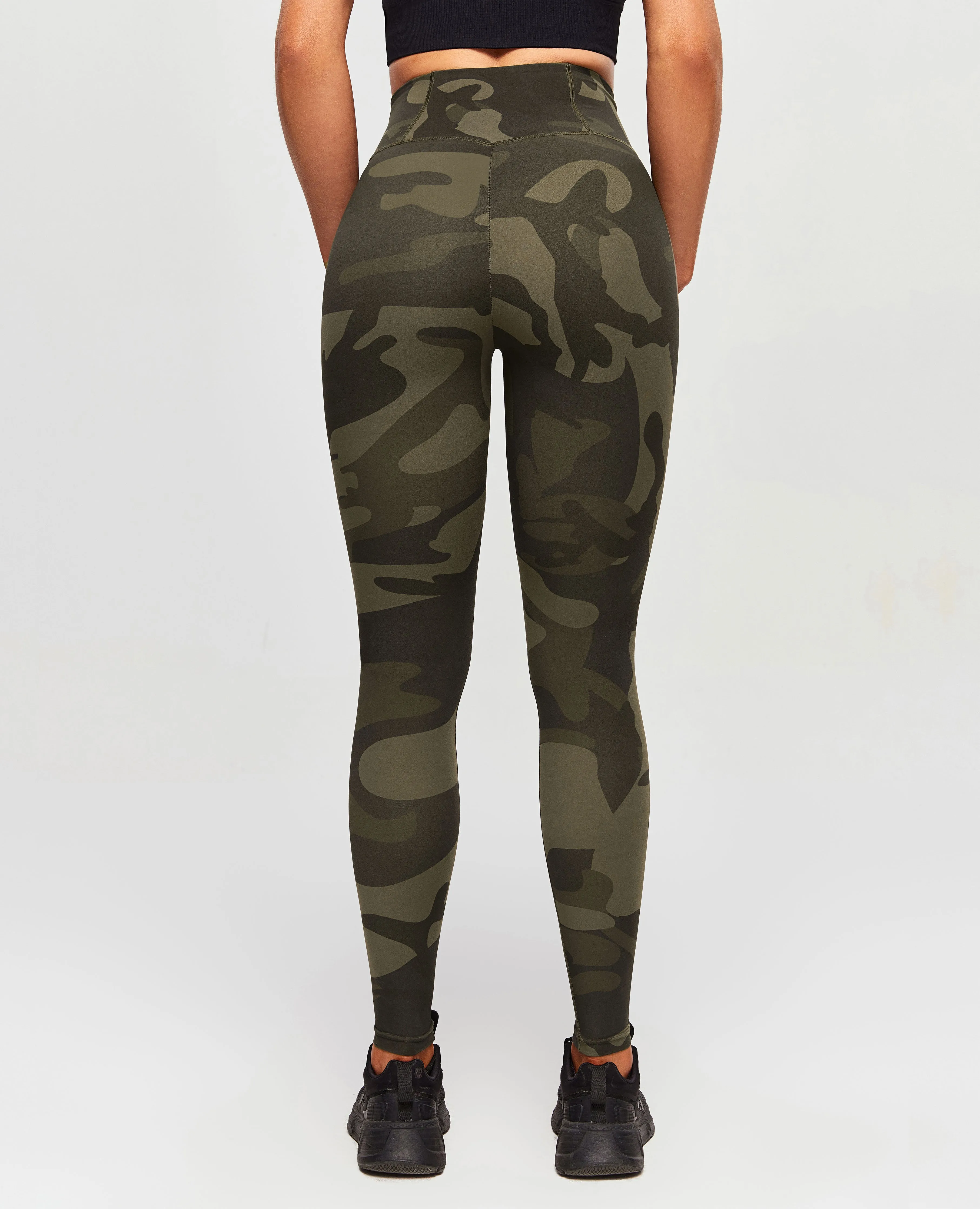 Scrunch Butt Leggings - Army Green Camo Abrasion Resistant Fabric