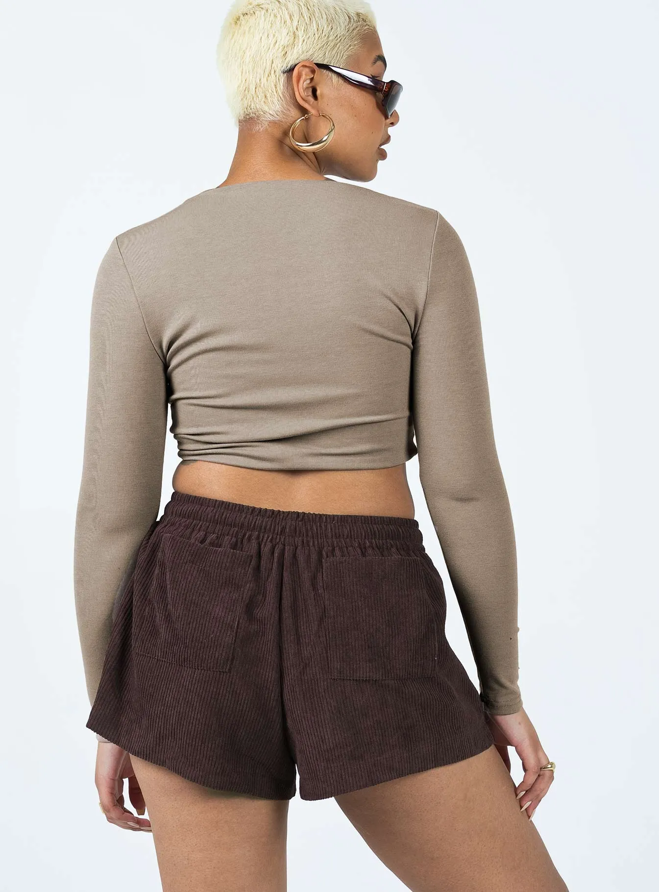 Mountain Cool Beach House Shorts Cord Brown