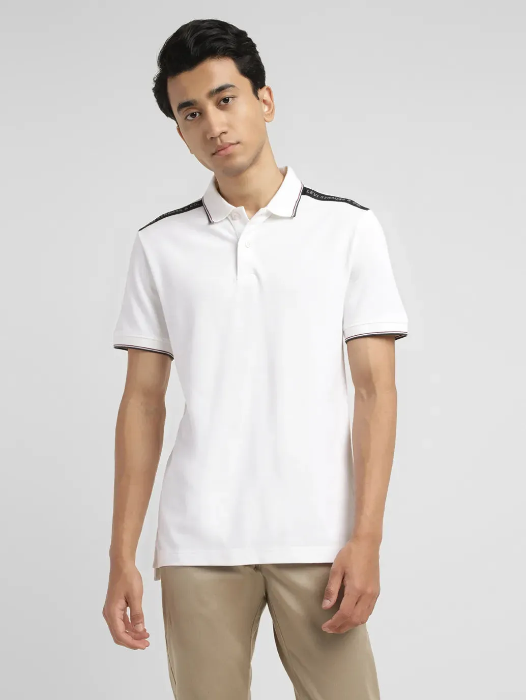 Breathable Jersey Men's Solid Slim Fit Polo T-shirt