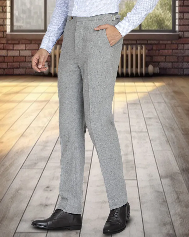 Light Fit Grey Wool Flannel Pant
