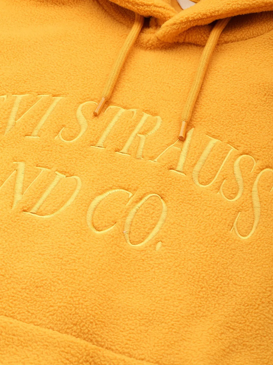 College Wear Sailing wear Men's Brand Logo Mustard Hooded Sweatshirt