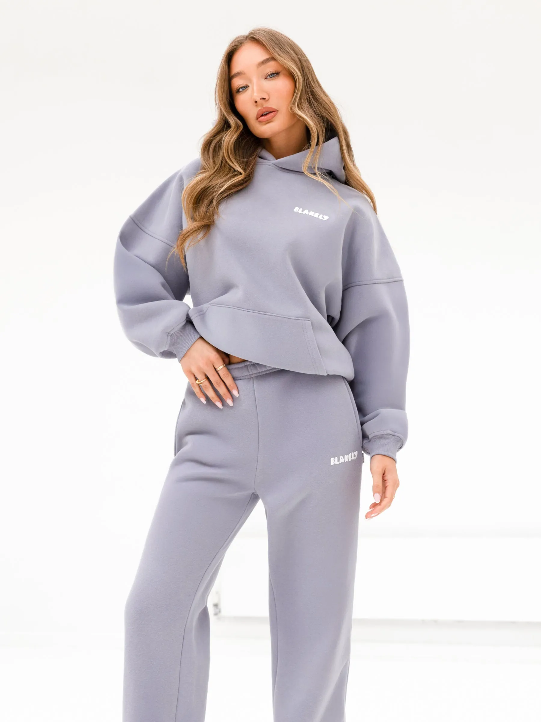 Cloud Print Oversized Hoodie - Pale Lilac Seasonal Wear