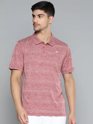 Sporty Look Alcis Men Polo Collar Anti Static Slim Fit Sports T-shirt With Glow In the Dark Detail