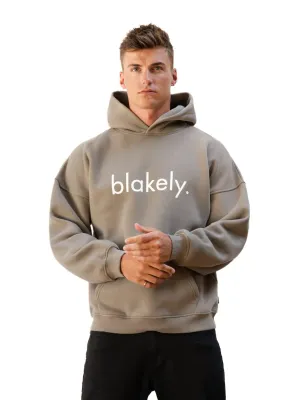 City Style performance costume Logo Relaxed Hoodie - Washed Khaki