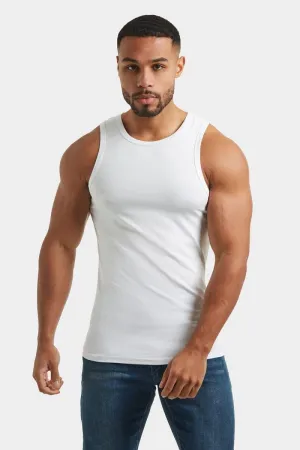 Athletic Fit Tank Top in White Classic Wear