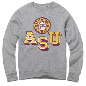 Glider like Suede Feel Arizona State Vintage Letterman Crewneck