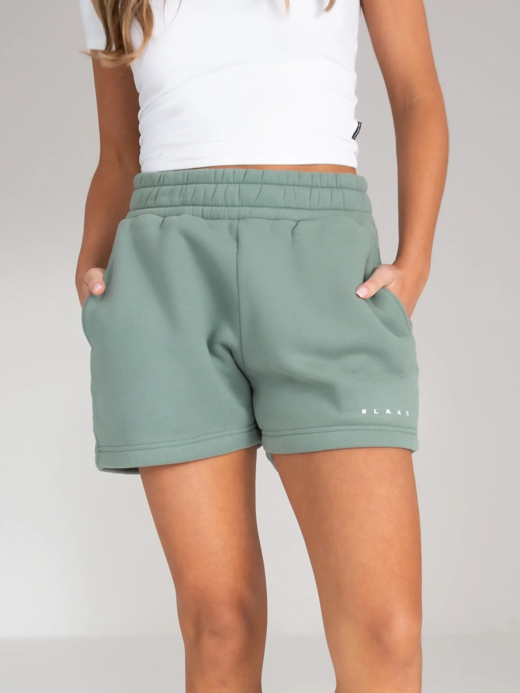 Isabel Jogger Shorts - Sage Green Active Lifestyle