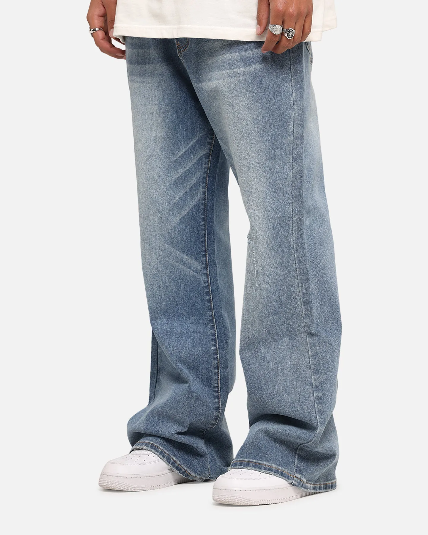 XXIII Game Play Flared Jeans Blue Denim Affordable Autumn Days Breathable Essential Look