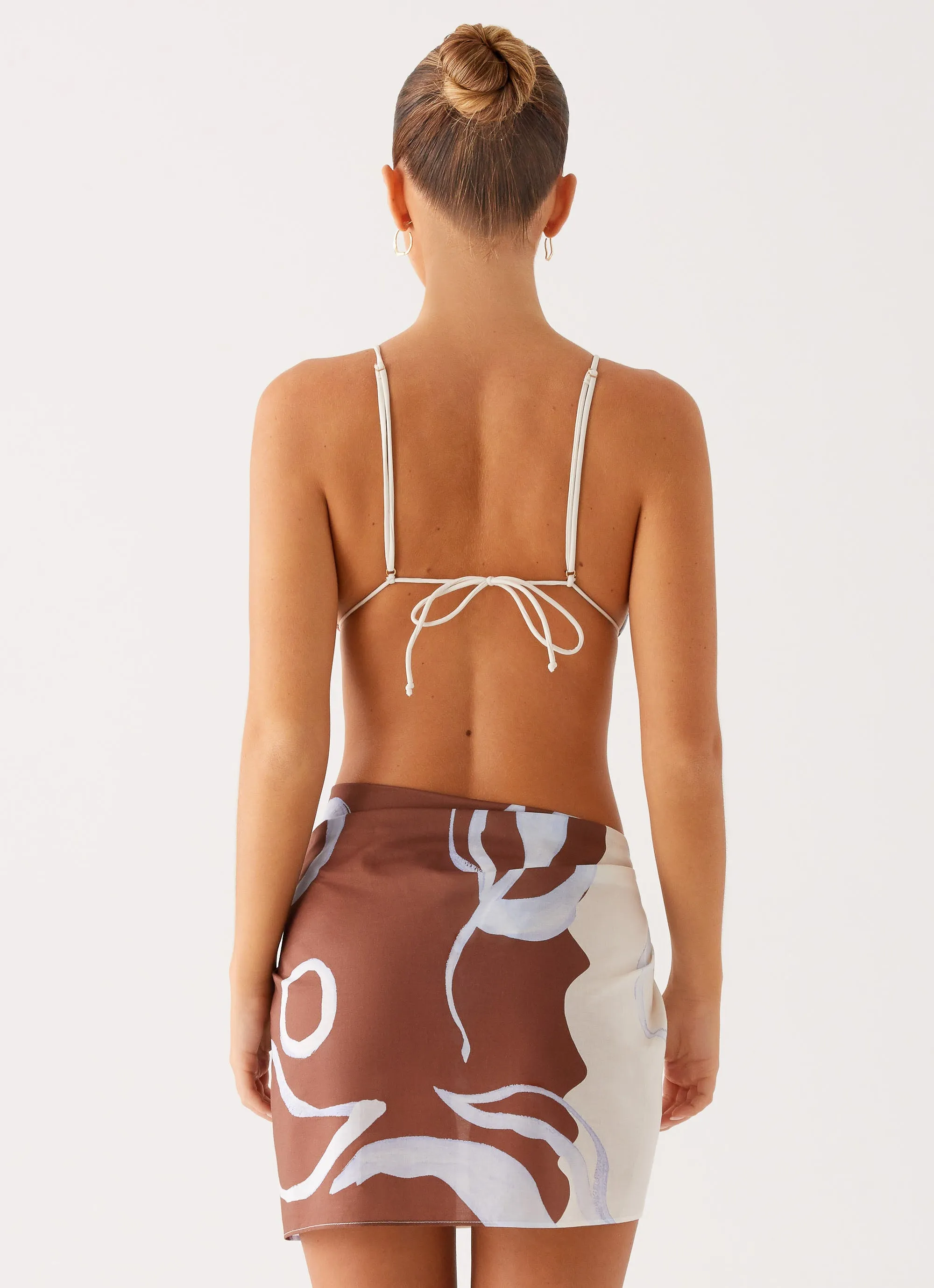 UV Protection Fabric Ergonomic Design Ocean Is Calling Mini Sarong - Bloom Wave Print