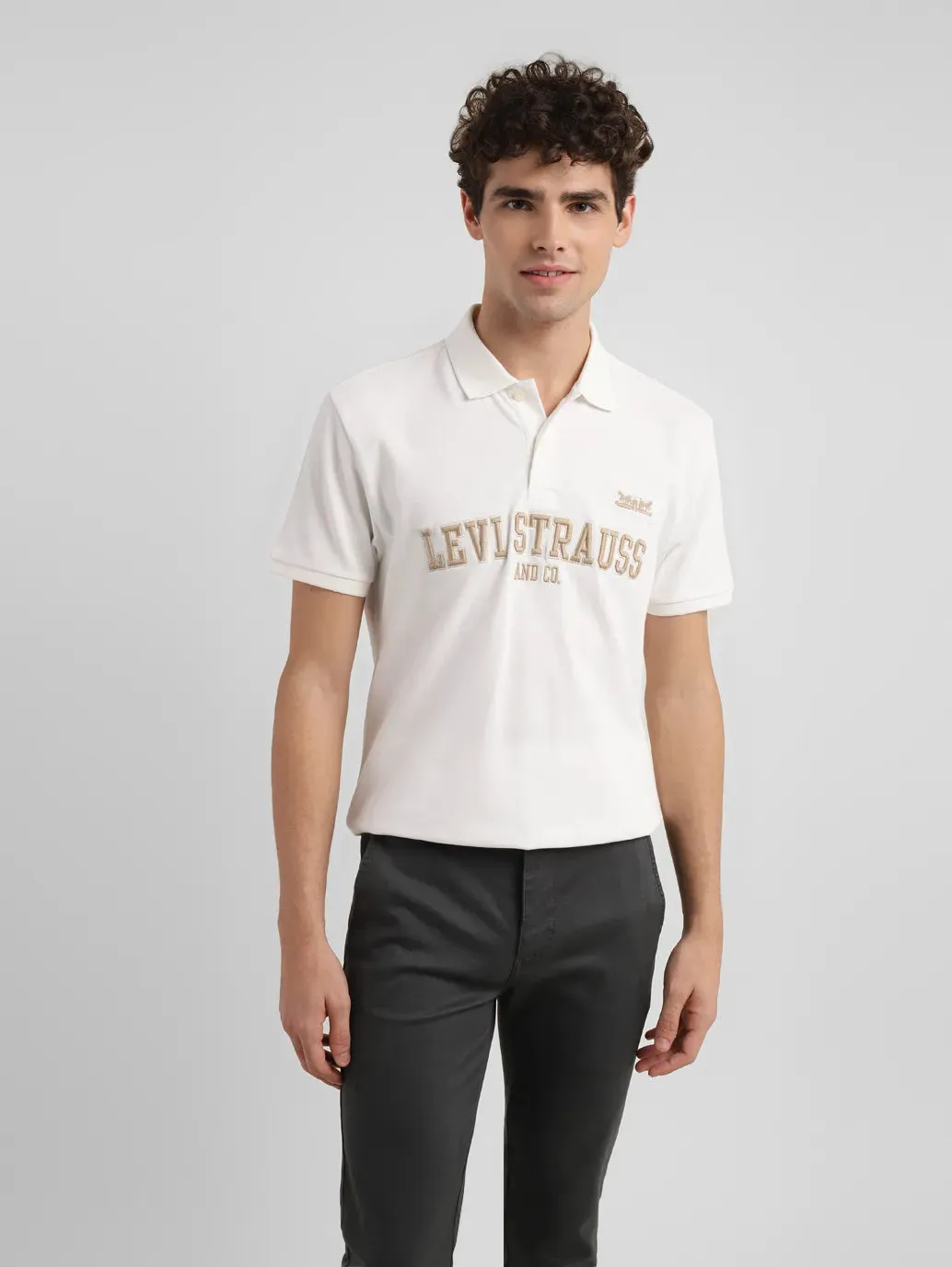Men's Embroidered Slim Fit Polo T-shirt Business Meeting