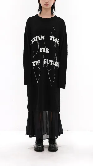 Desert Heat LightweightWeave 2 in 1 Slogan Knit Dress