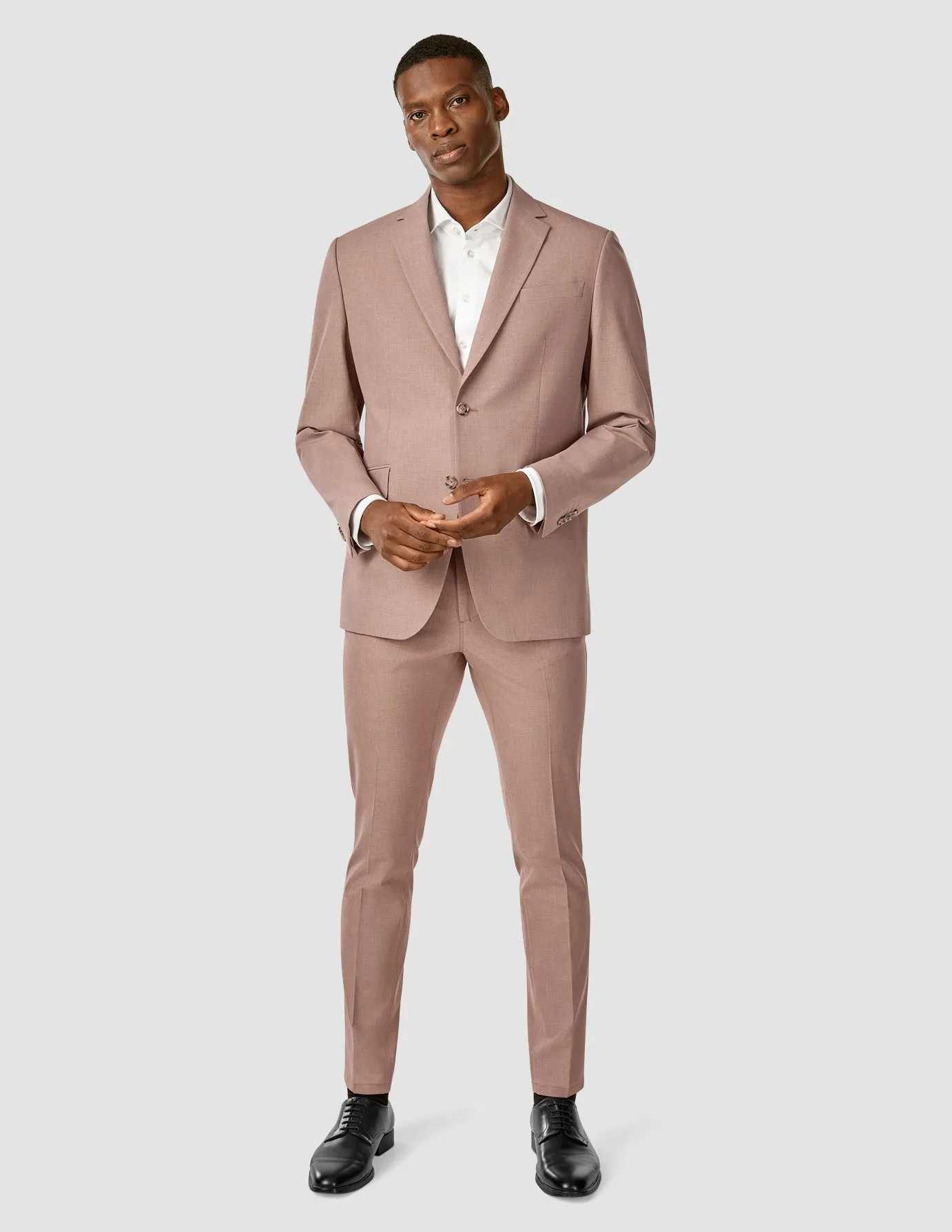 Anti Static Fabric Essential Suit Pants Slim Dusty Lilac Melange