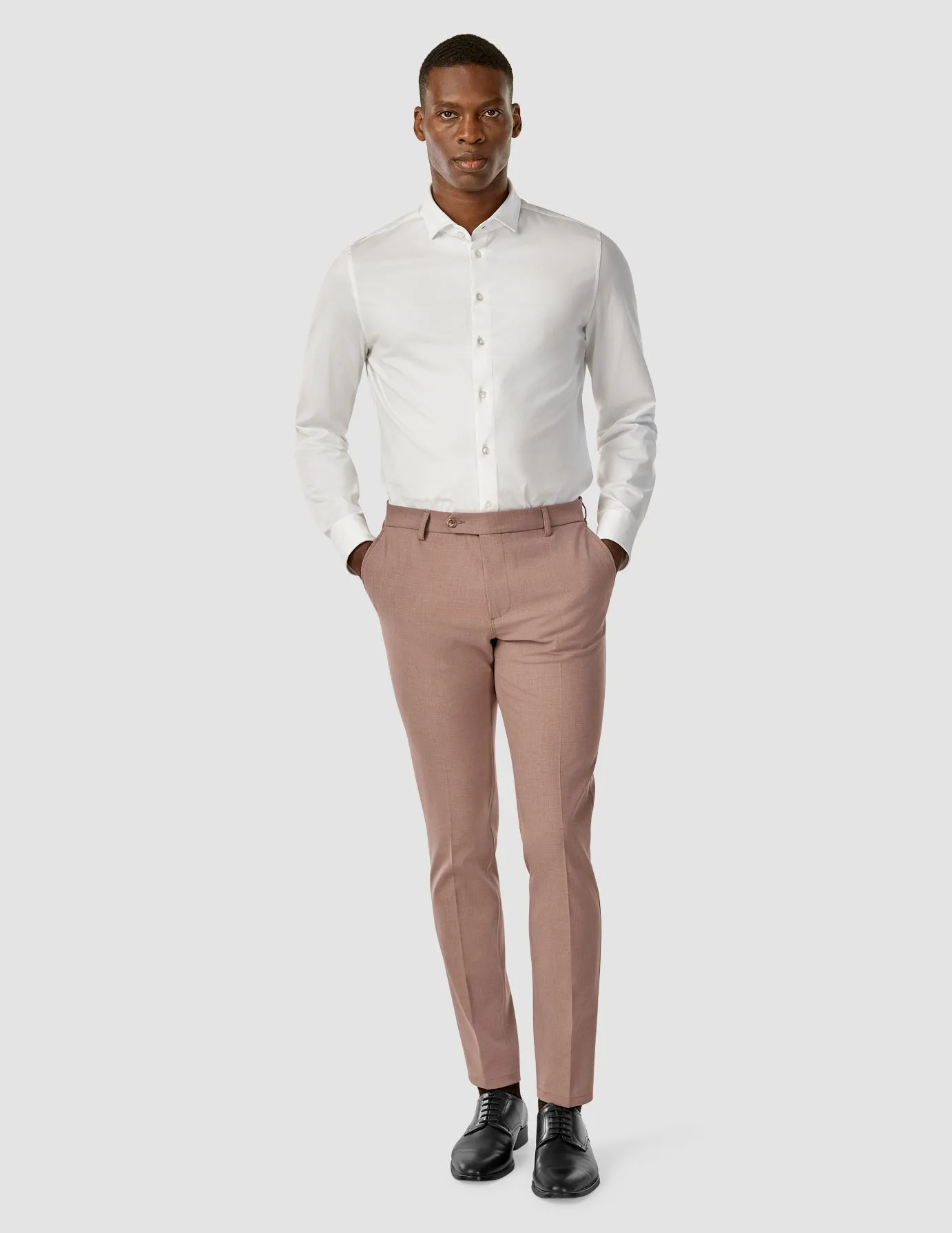 Basic Utility Essential Suit Pants Slim Dusty Lilac Melange