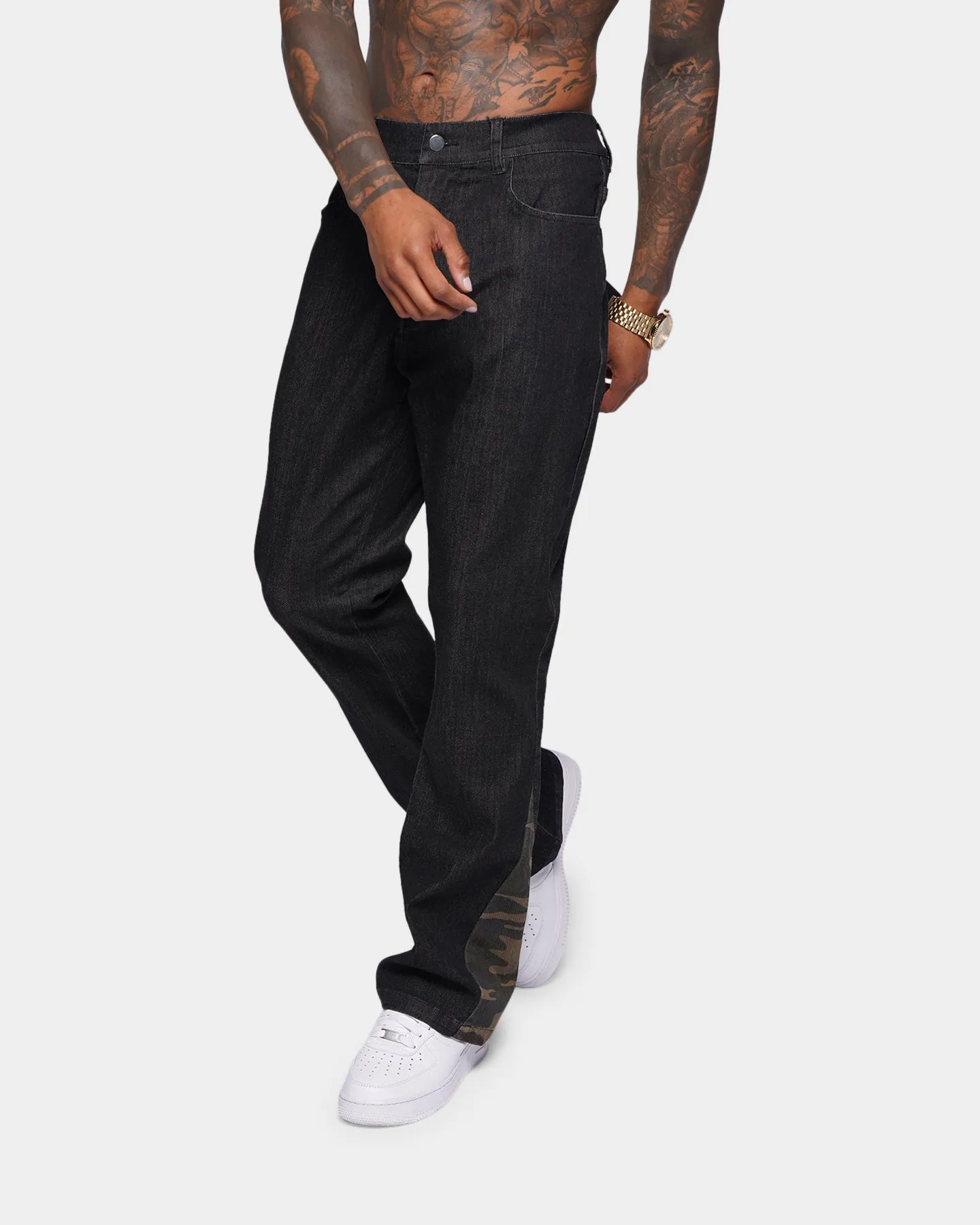 XXIII Valur Camo Flare Jeans Black/Camo All Fit Style