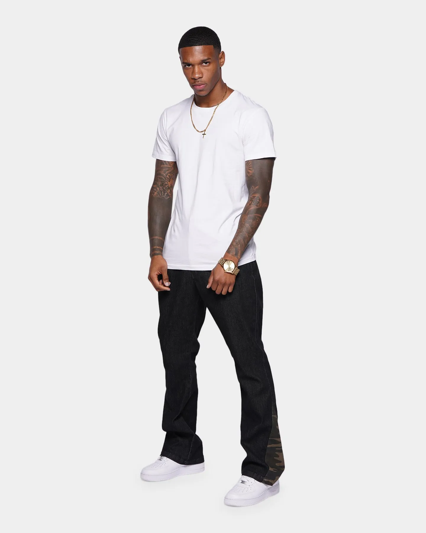 Simple Fashion Urban Mood XXIII Valur Camo Flare Jeans Black/Camo