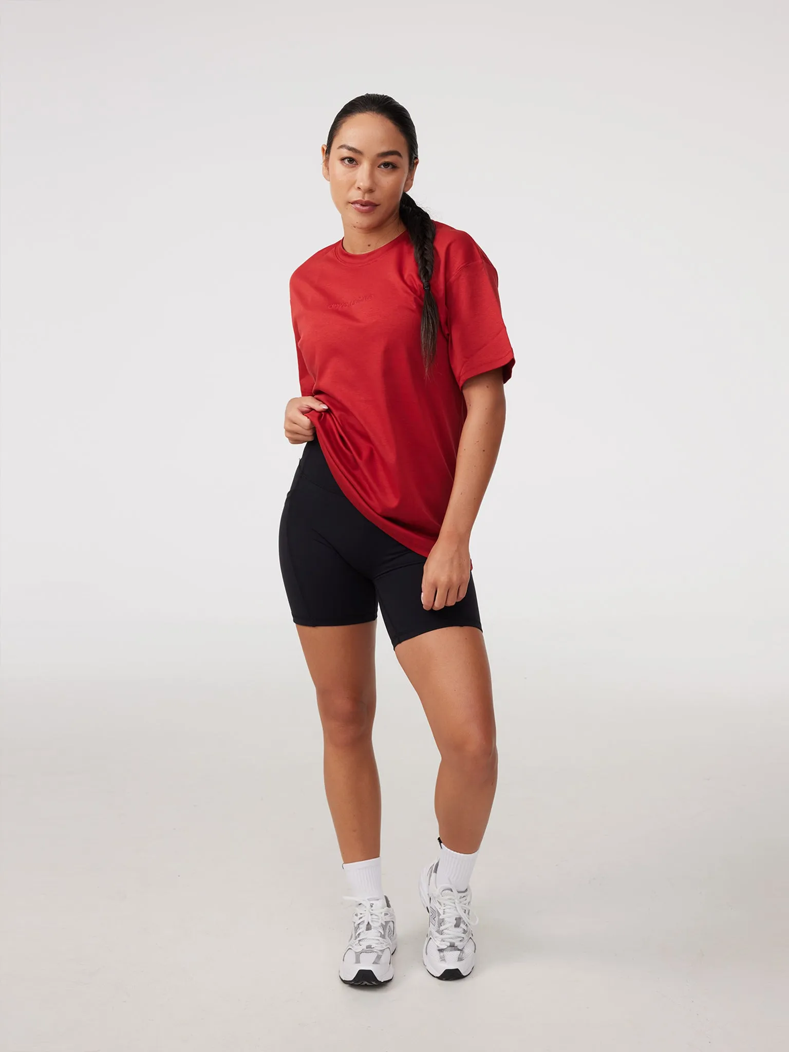 Hypoallergenic Textile Essential Clothing Oversized Tee in Adrenaline