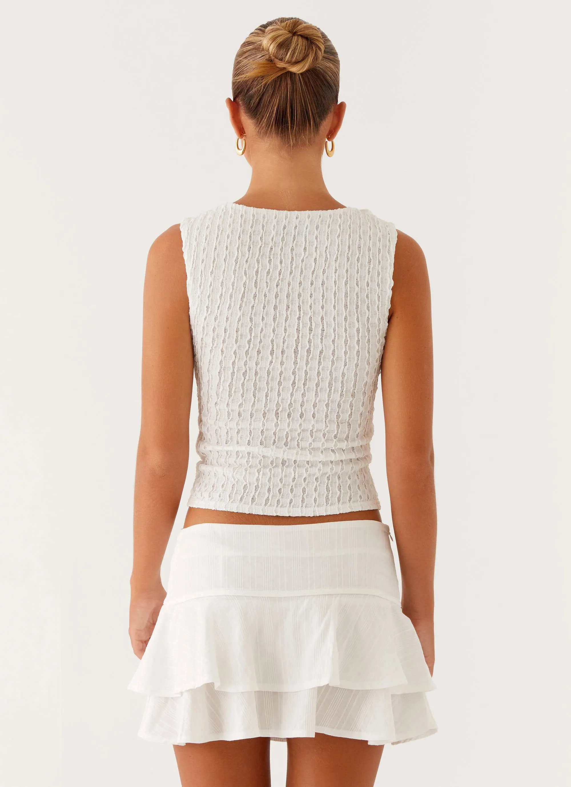 Lisbon Mini Skirt - White City Layers Timeless Energy