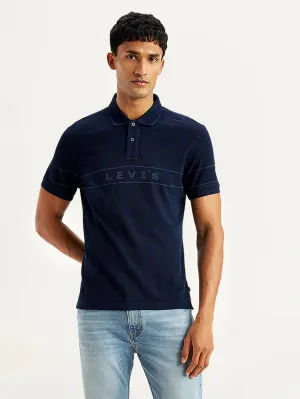 Layering Staple Weekend Brunch Men's Brand Logo Slim Fit Polo T-Shirt
