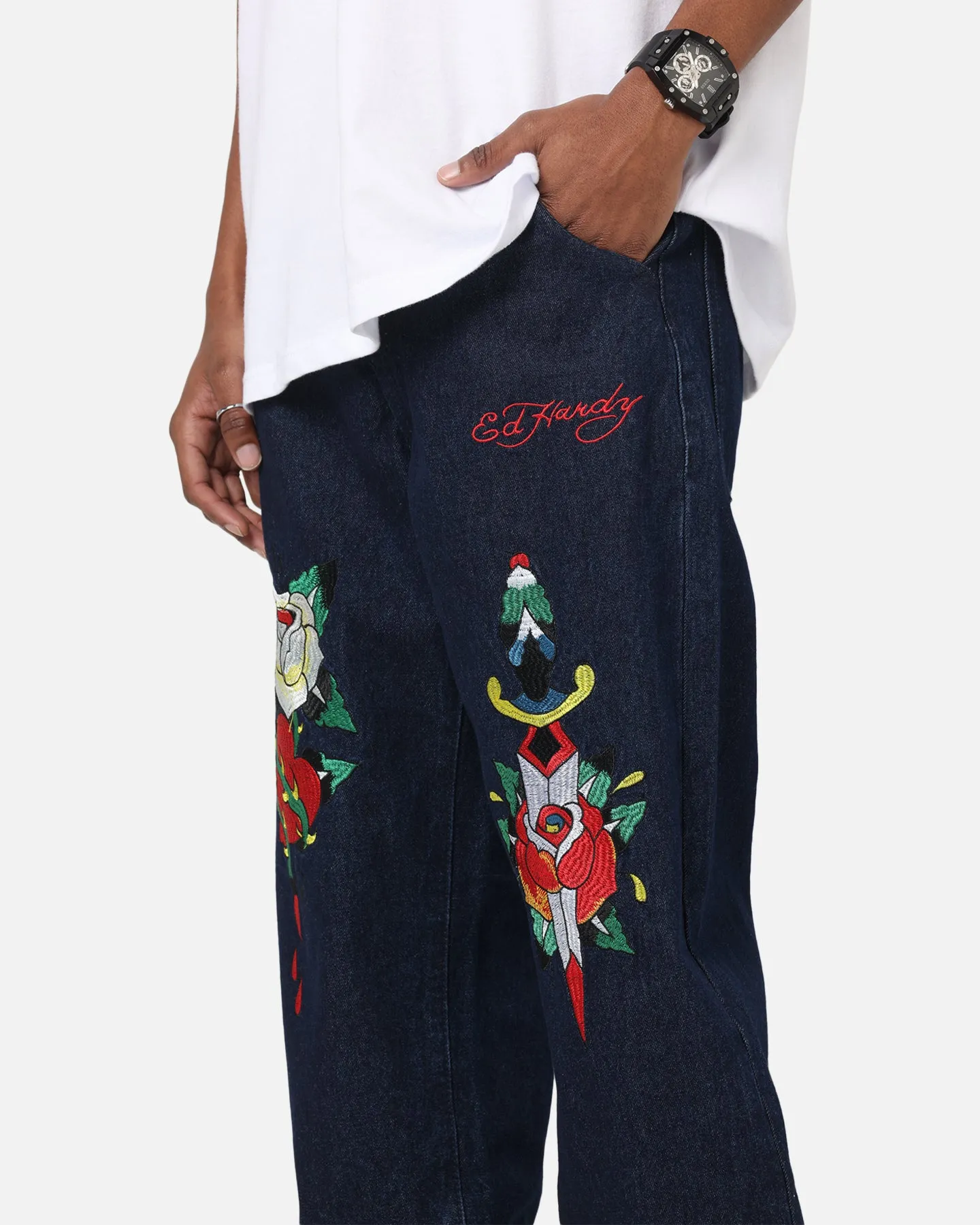 Ed Hardy Once Wounded Jeans Dark Indigo Style Forward