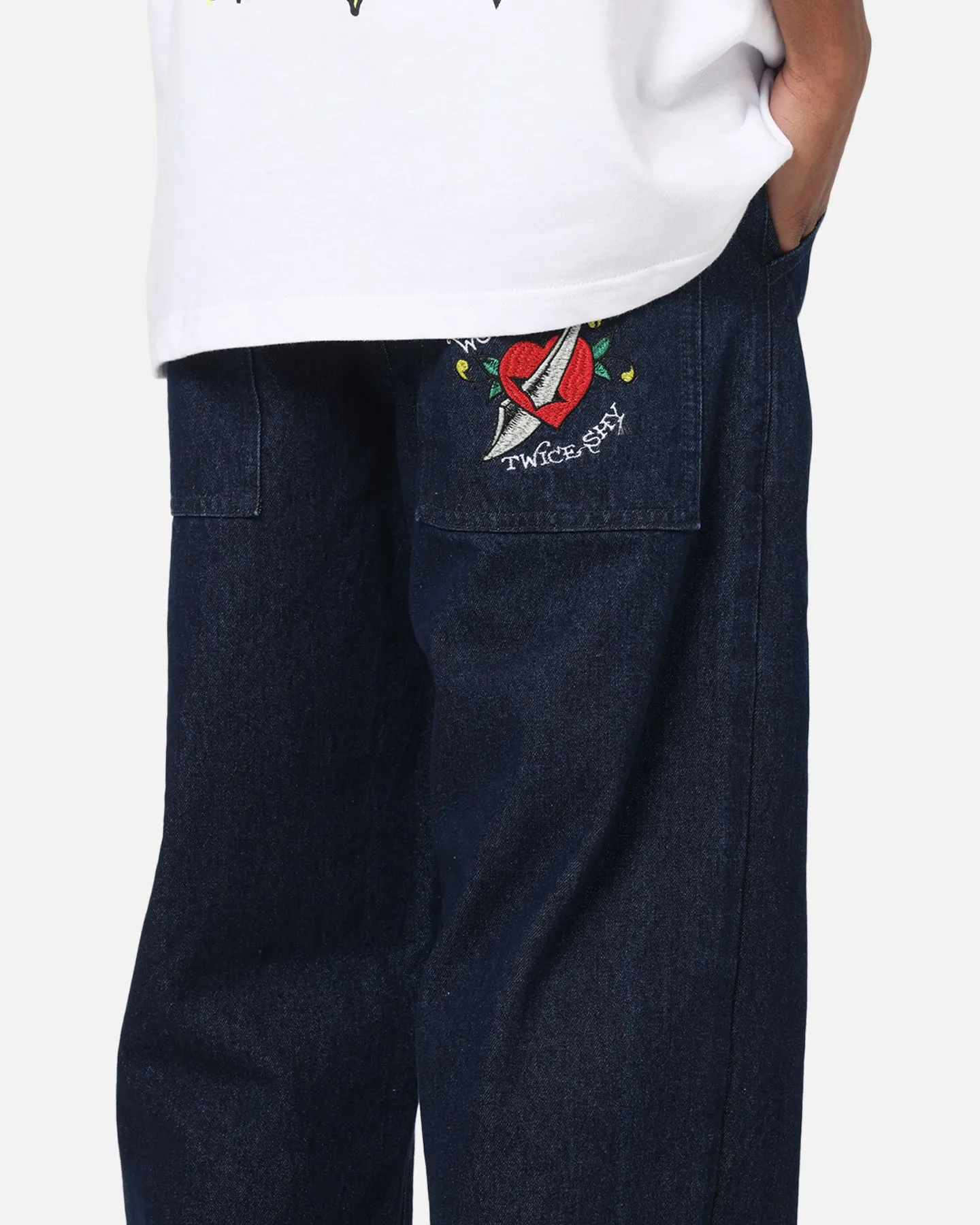 Ed Hardy Once Wounded Jeans Dark Indigo Clean Lines Regular Look