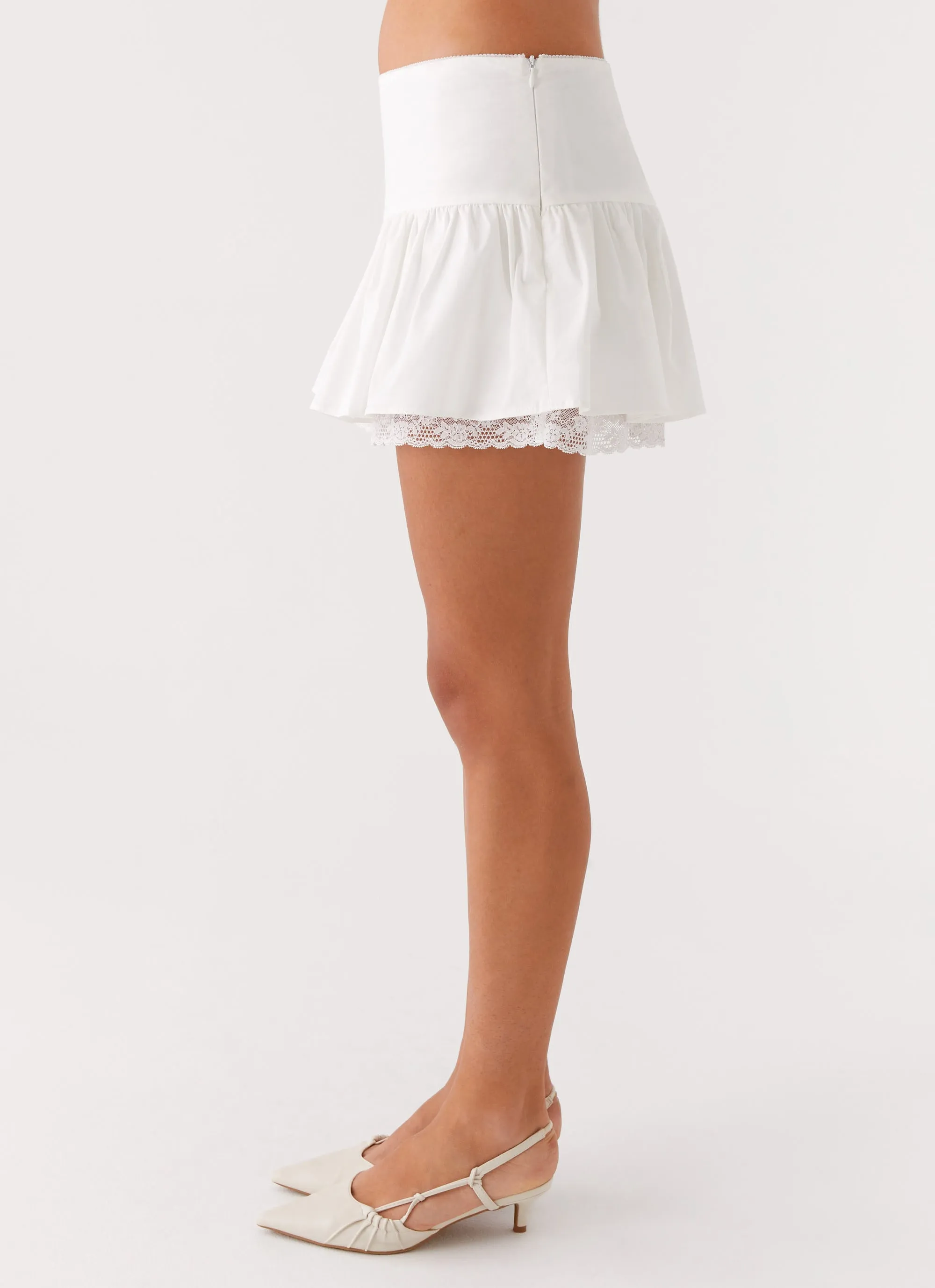 Cocktail-Party Mavis Mini Skirt - White