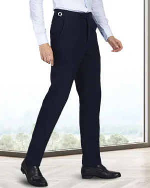 Navy Wool Flannel Pant Relaxed Wear