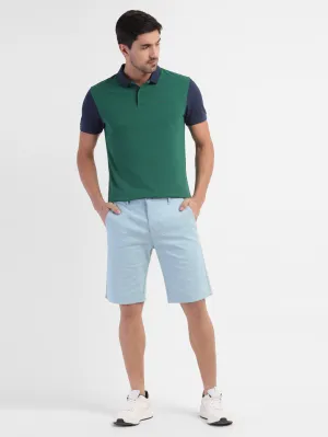 Non Restrictive Cuff Men's Colorblock Polo T-shirt Green