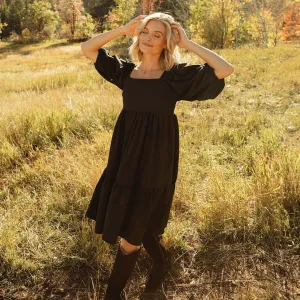 Middleton Dress, Black AntiPilling Strong Glow