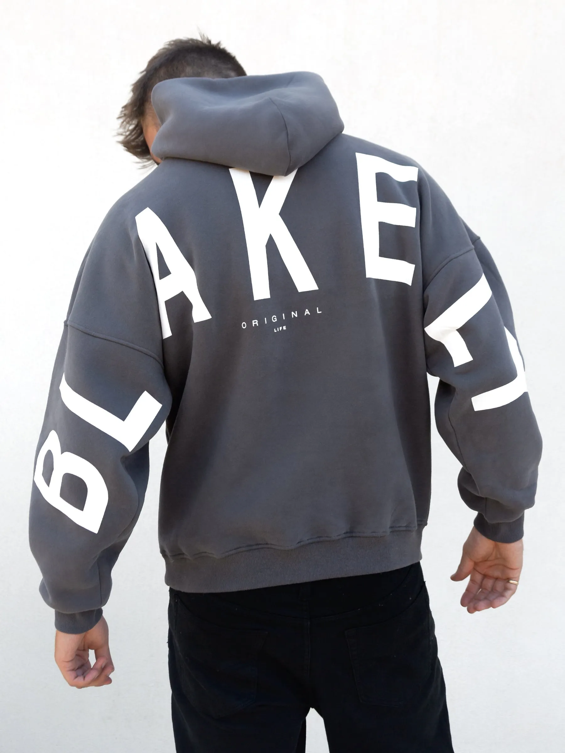 Bilby like Idris Oversized Hoodie - Charcoal