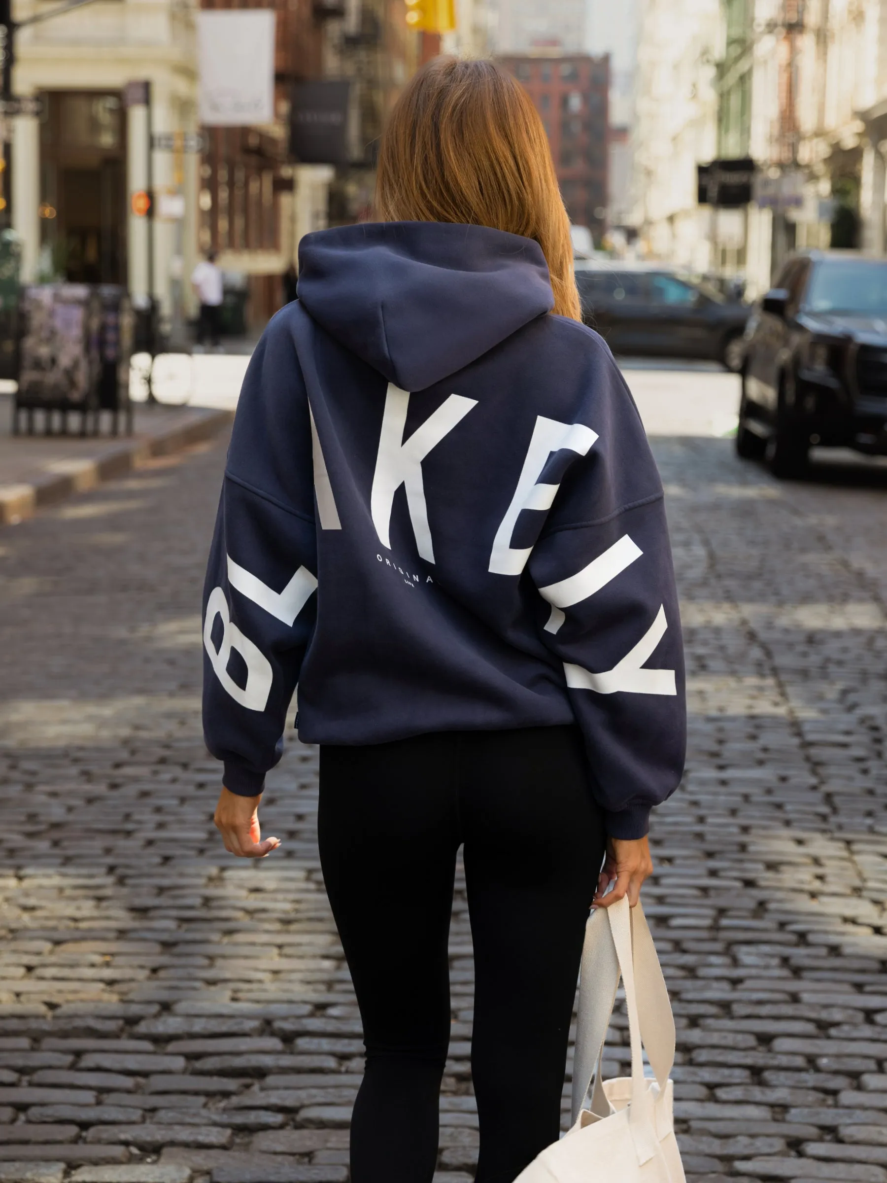 Isabel Oversized Hoodie - True Navy Reinforced Hood