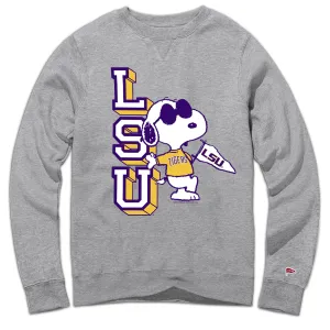 Moisture wicking Peanuts x LSU Joe Cool Crewneck Sweatshirt