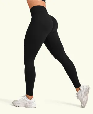 Sculpt Lift Seamless Leggings - Black Shape Retention Cycling Trip High Waist