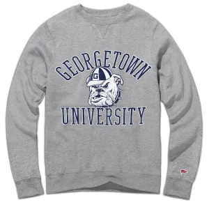Georgetown Vintage Campus Crewneck Sweatshirt Drop Shoulder Design Warm Insulation