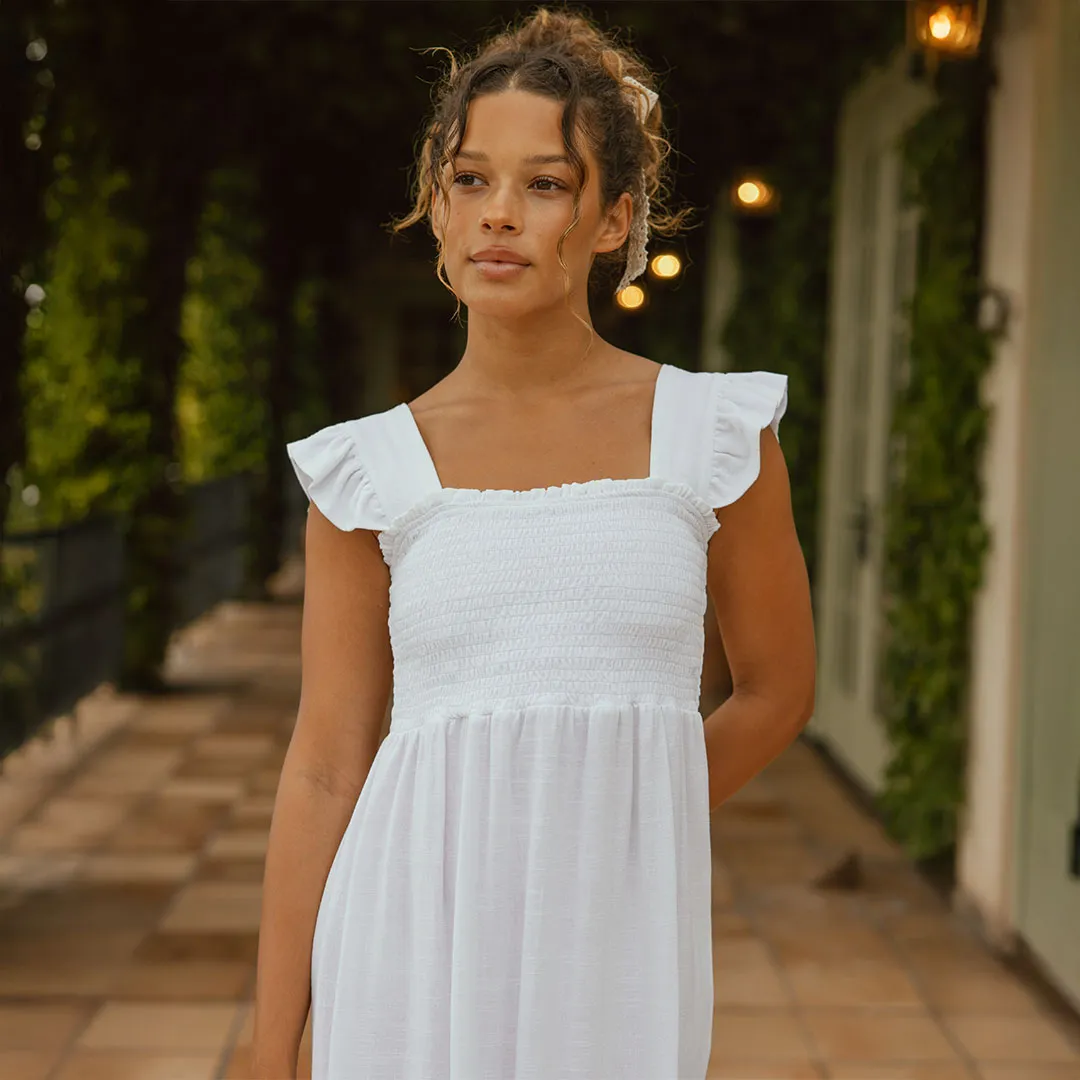 Verse Dress, White Tulle Soul MicroPerforatedTexture