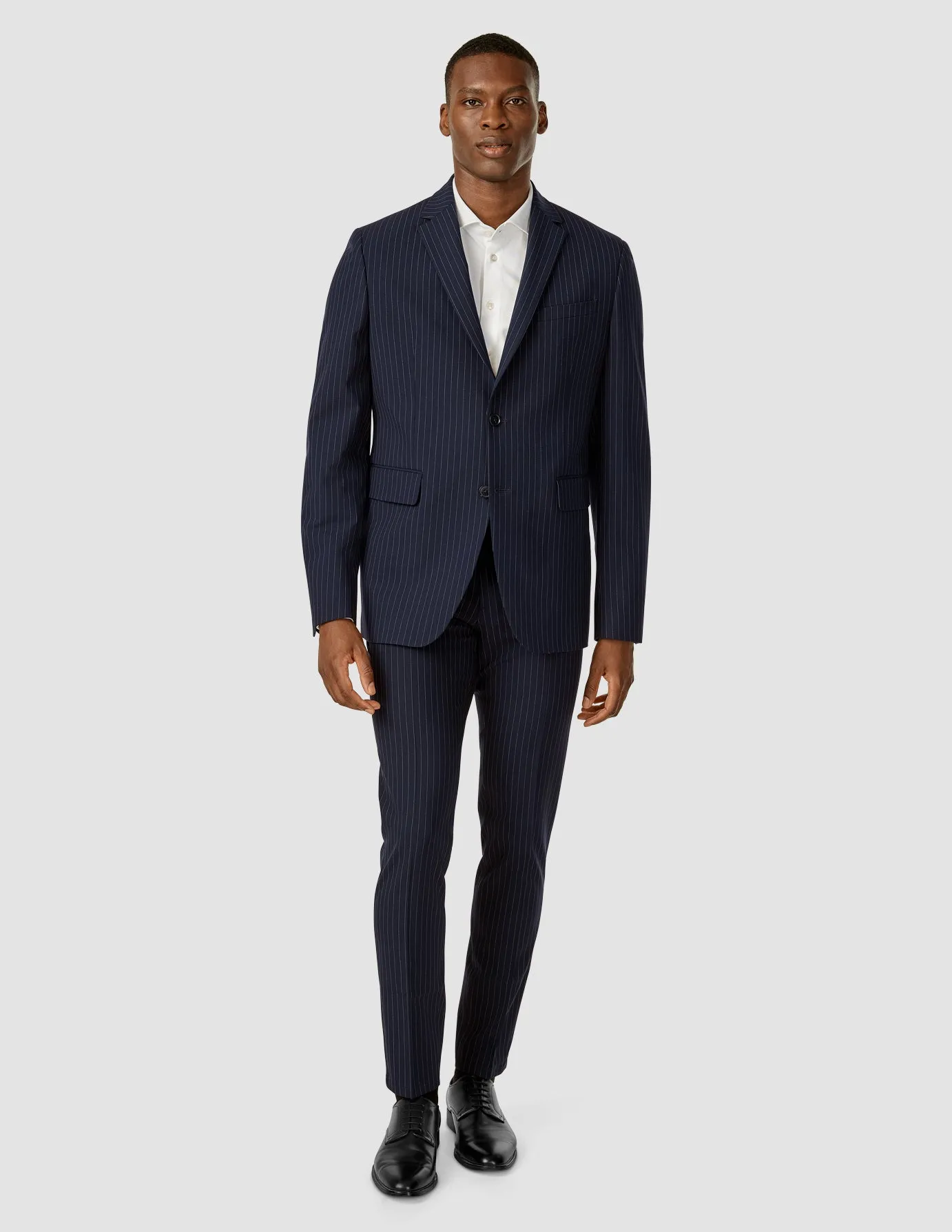 Essential Comfort Wear Essential Suit Pants Slim Navy Pinstripe
